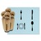 Place Setting Eating Utensils Fork Knife Spoon Dish Rubber Stamp Set for Stamping Crafting Planners